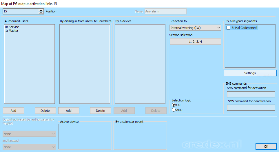 PG outputs in F-Link