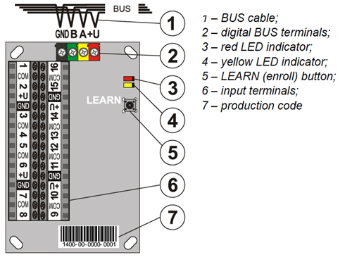 JA-116H module schema